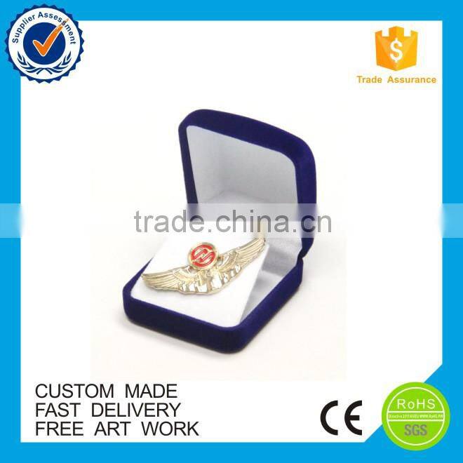 Custom velvet pins box, velvet package box for metal pin badges