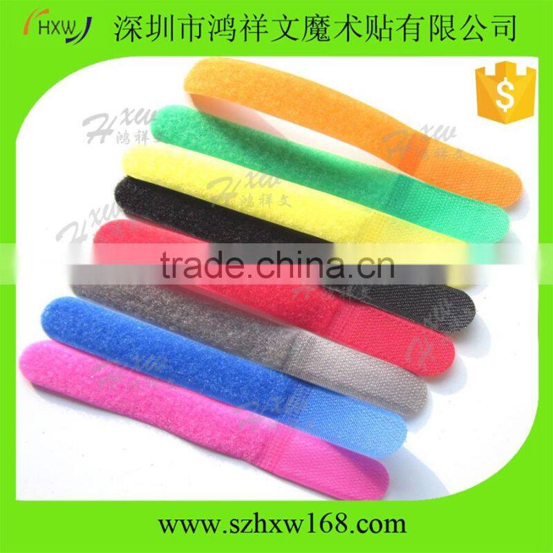 20*180mm custom colored reusable hook loop cable straps