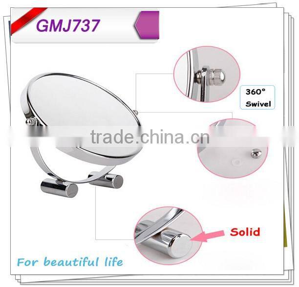 Small Frame 360 degree rorate double sides desktop cosmetic mirror/ make up mirror
