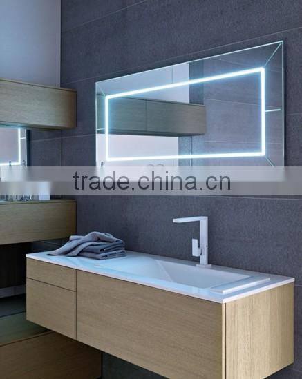 New style acrylic backlit LED bathroom mirror with 6000K LED lighting