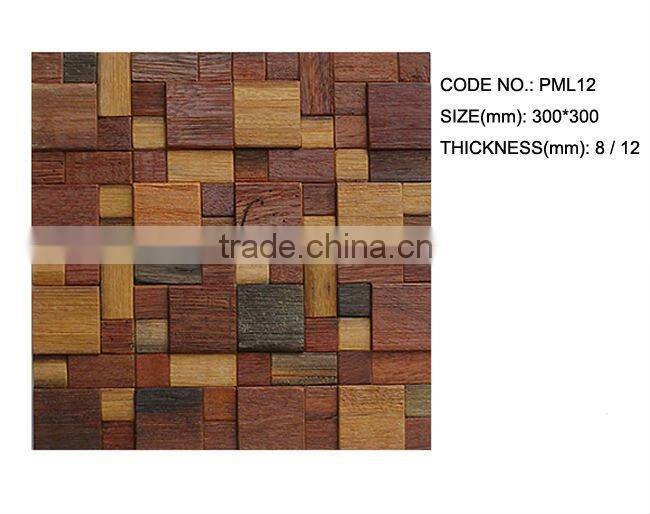 Wood mosaic tile(PML12)