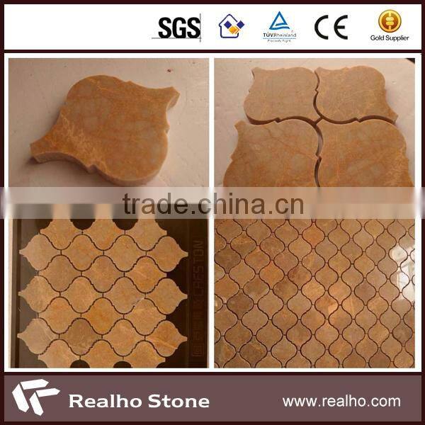 own quarry imperial gold marble 3" lantern mosaic