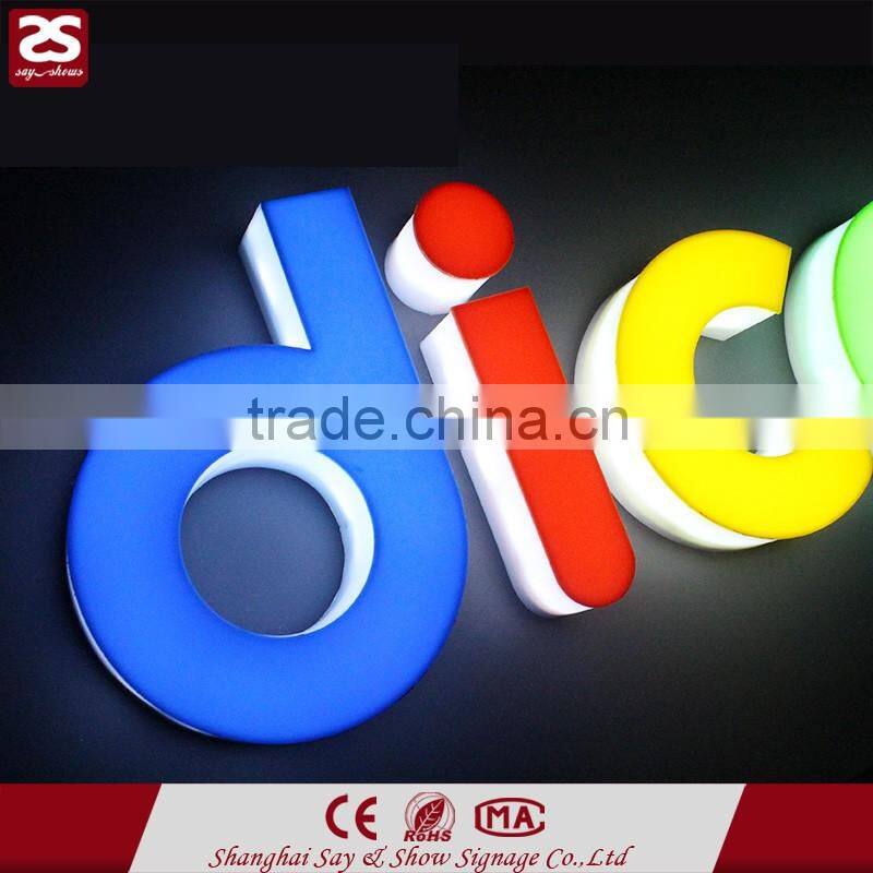 Good quality Fulllit LED illuminated 3d acryic channel letter LED shop logo