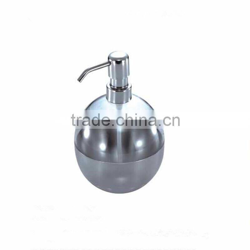 stainless steel and acrylic round 400ml liquid soap dispenser