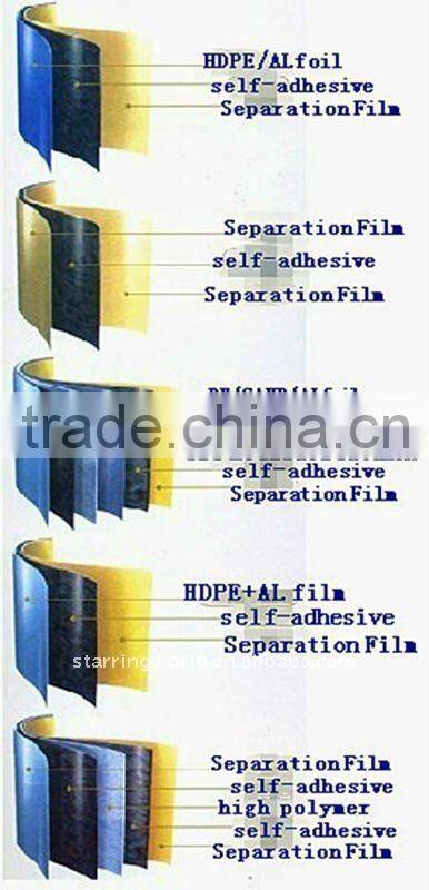 2.0mm self-adhesive waterproof membrane for construction