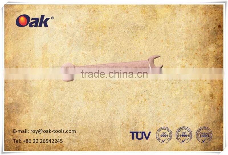 non-sparking beryllium copper double open end wrench