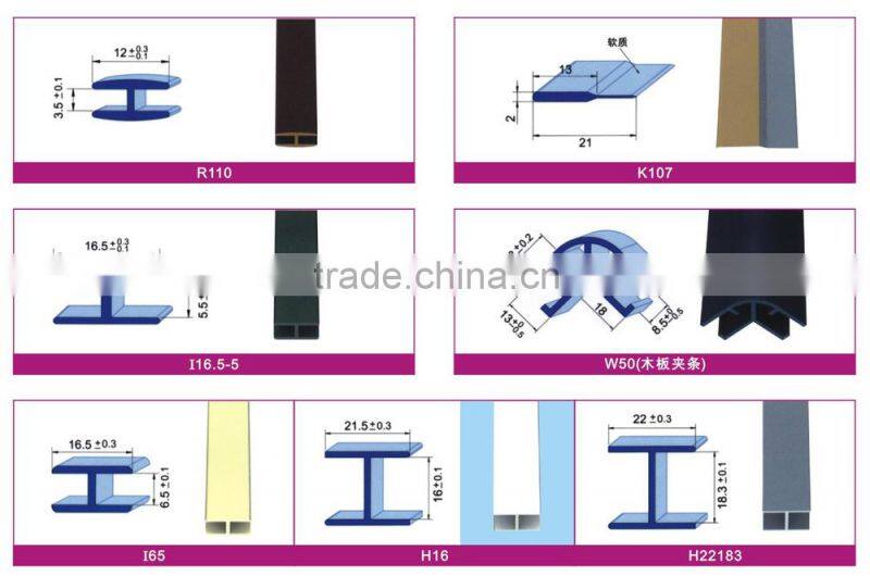 extruded plastic furniture edge protector/T mould,U mould,H mould