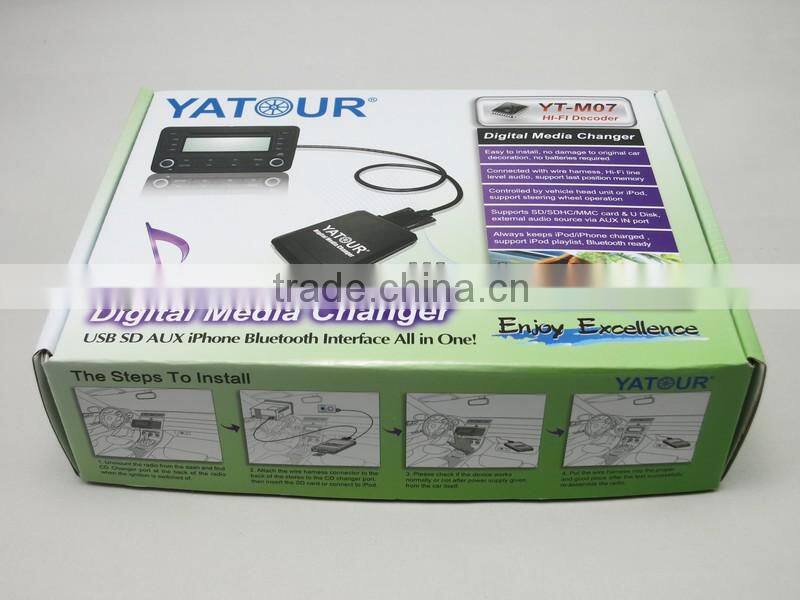 car Digital media integration kit (USB +Dock+SD +AUX+BT) Car CD changer emulator MP3 interface adapter