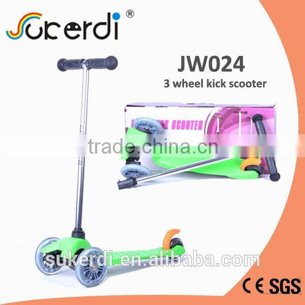 2 front 120mm PU wheel alluminum alloy T bar kids kick old fashioned scooter