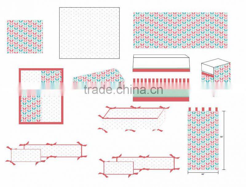 White Background Airplane Embroidery Boys Comforter Sets