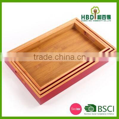lacquered bamboo wooden serving tray for sale