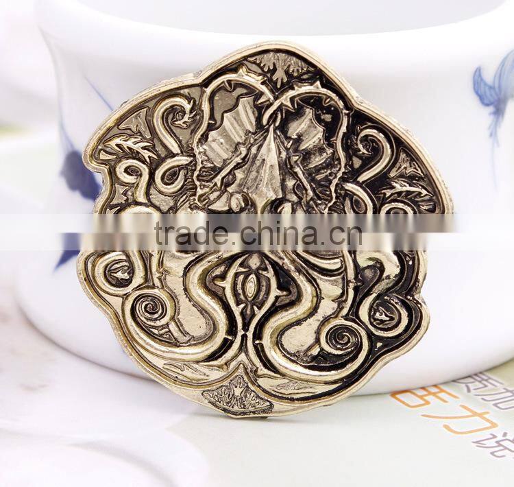 2013 Newest game of thrones movies fans jewelry Cold iron sea monster brooches