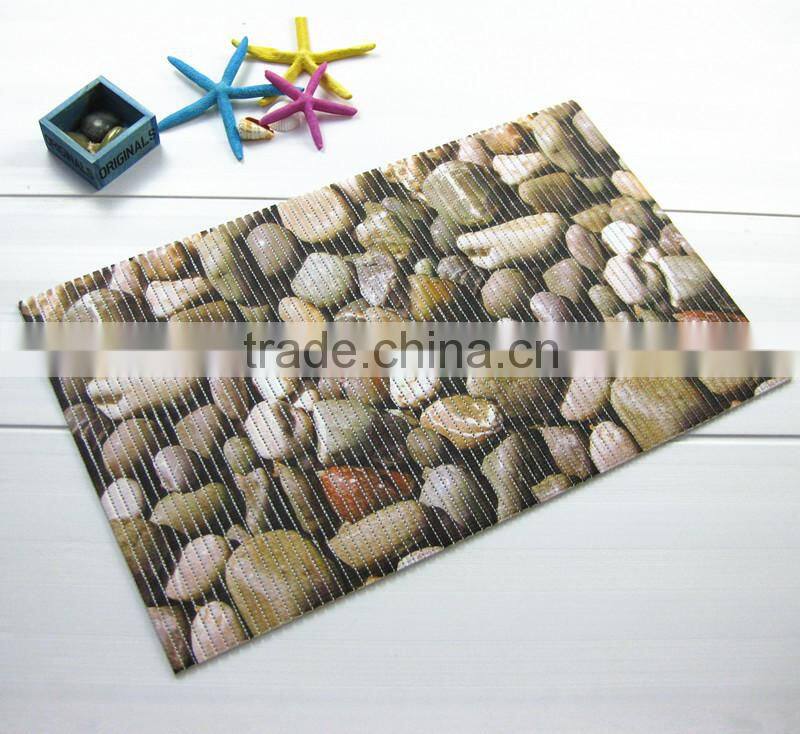 2015 new design pvc foam mat anti slip HD print bathroom mat
