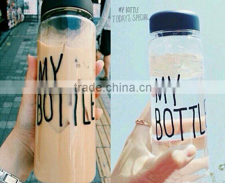 New Design Hot Selling BPA Free Fruit Infuser My Bottle 500ml Sports Plastic Water Bottle