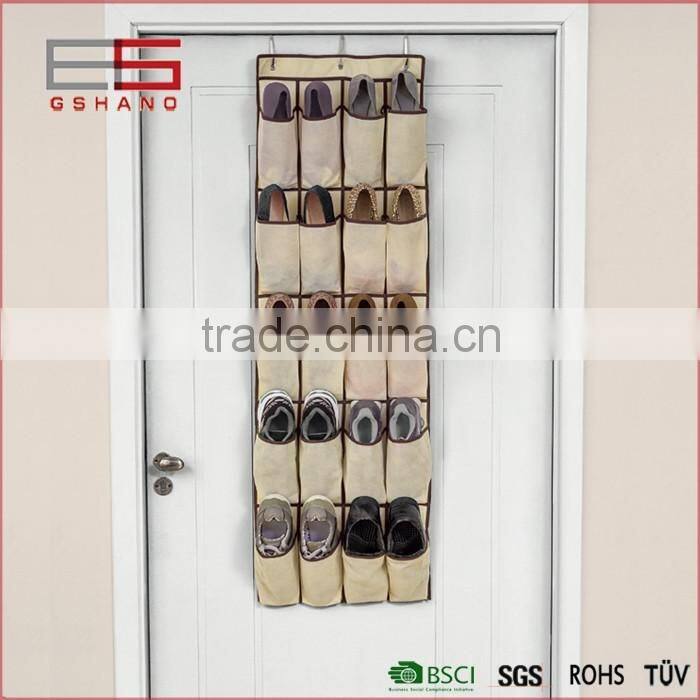 non woven door hanging shoe organizer with 24 pockets selling vell in USA