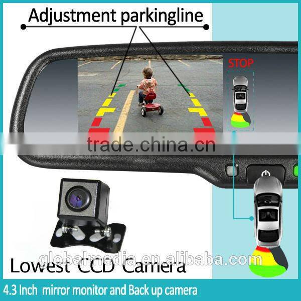 4.3inch parking sensor rearview mirror with great night vision