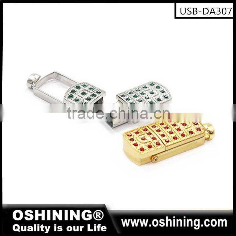 2016 Best selling Jewelry Metal USB flash Drive usb pen drive 8gb(USB-DA306)
