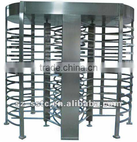 304 Stainless steel bi-direction mechanical full height turnstile gate, exit and entry full height turnstile gate