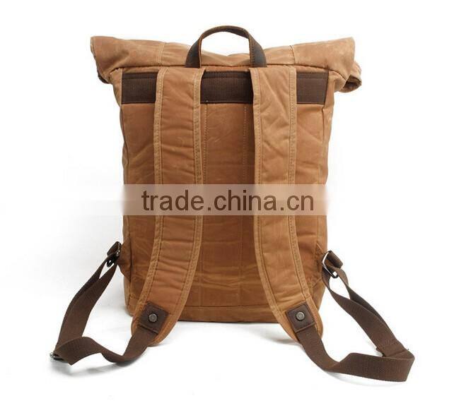 Boshiho latest design genuine cowhide leather backpack bag outdoor backpack black