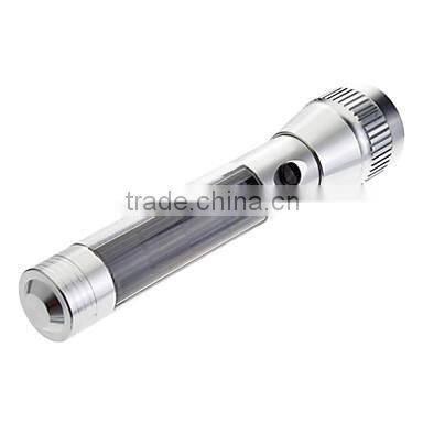 aluminum led solar power flashlight