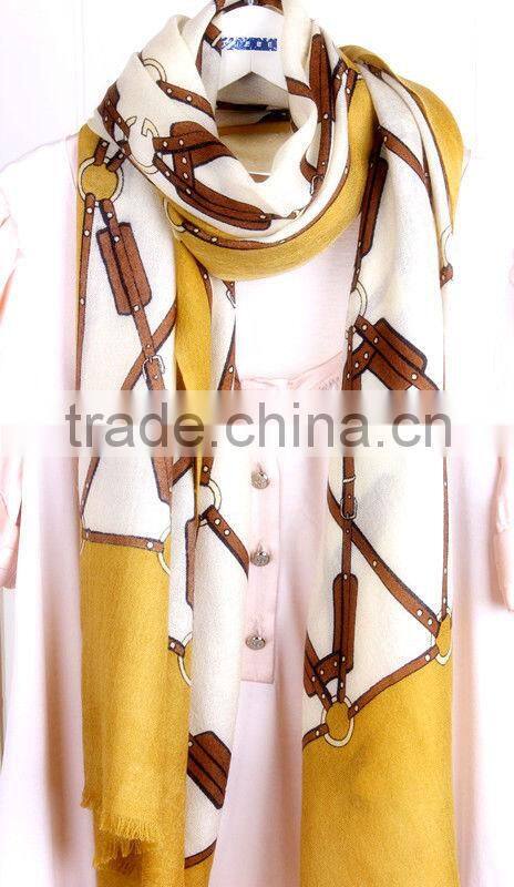 finest wool 80s/2 printed scarfs shawl pashmina