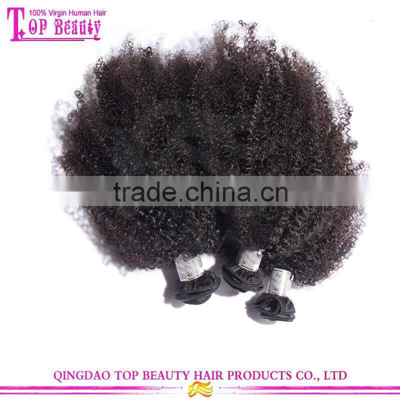 100% Virgin brazilian afro kinky hair extensions grade 7a brazilian afro human hair