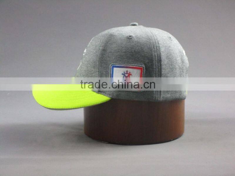 Custom high quality 6-panel knitted Baseball cap with thin embossed