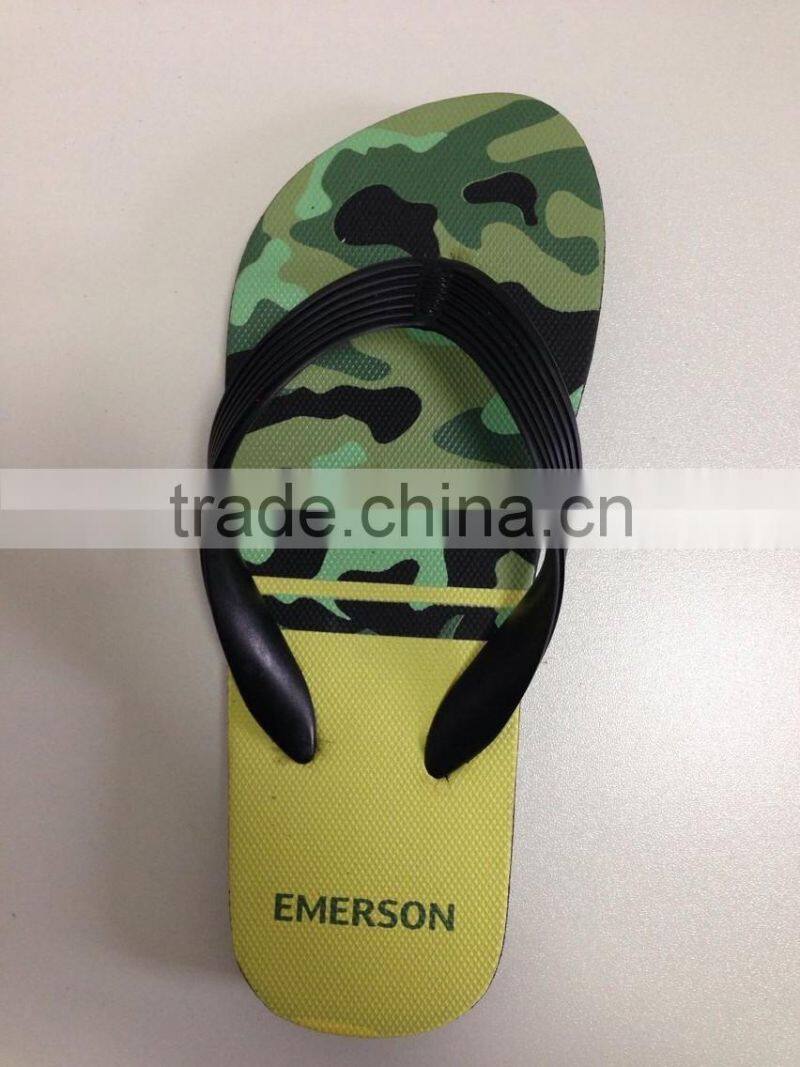 wholesales fashion camoflage series men beach rubber PE slippers