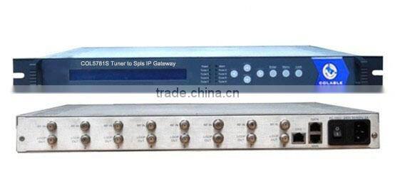 ip gateway,dvb-s2 iptv transcoder,8 dvb-s2 to 32 ip spts streamer COL5781S