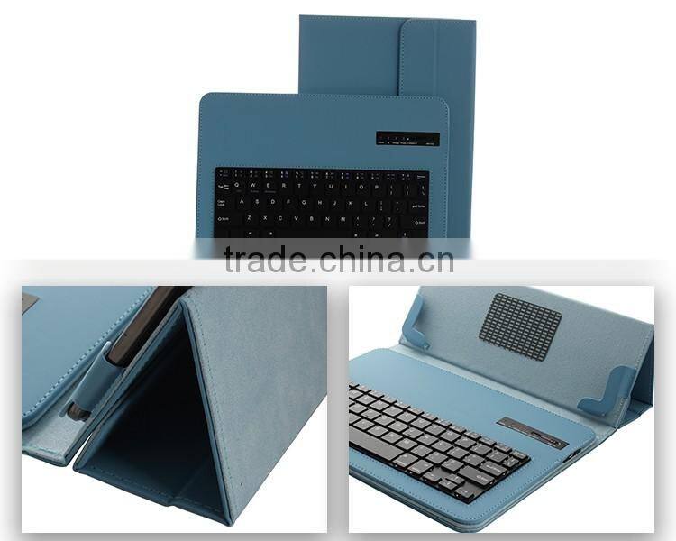 Foldable 9/10" wireless bluetooth tablets case with keyboard