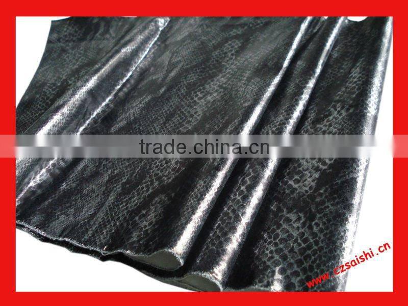 cotton spandex twill metallic coating fabric with print 20*16+70D