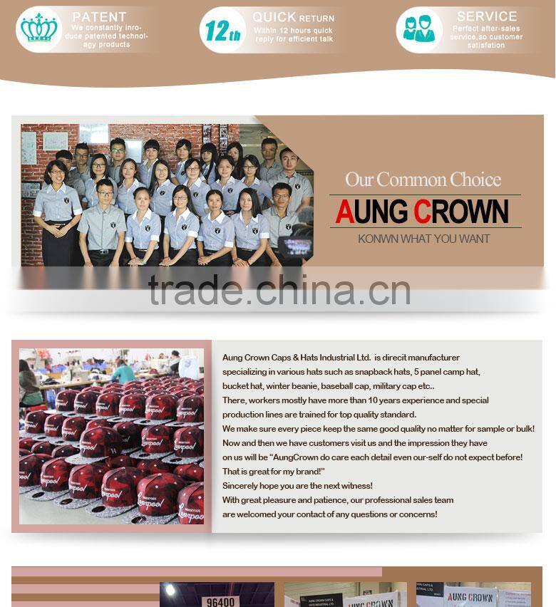 OEM Wholesale Custom Camo Bucket Cap/Hat