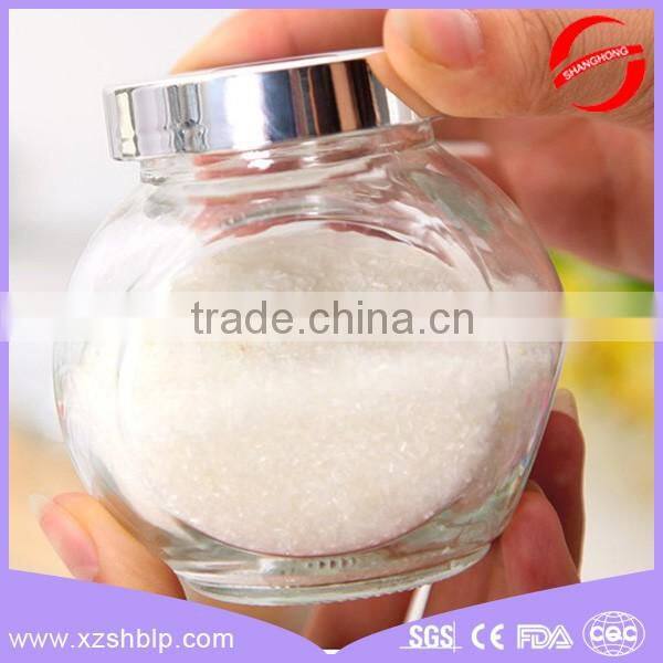 Set of glass jar for candy food srorage with cap