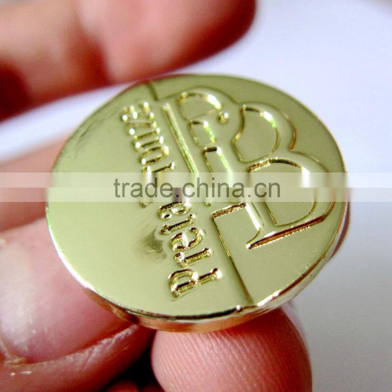 2016 hot sale gold color jeans button for brazil