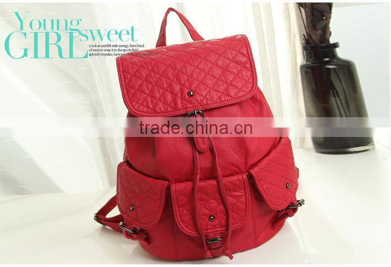 Fashion Woman bags Pu Leather waterproof School Bag for Outdoor Backpack Custom Bag