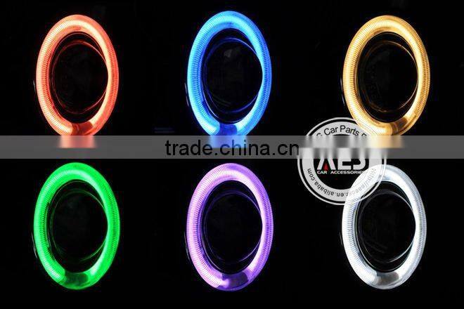AES hid projector fog light H3 fog lamp kits Projector Lens with halo rings