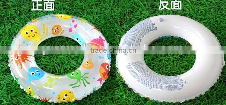 Colorful inflatable PVC swim ring, inflatable donut swimming ring for water sports