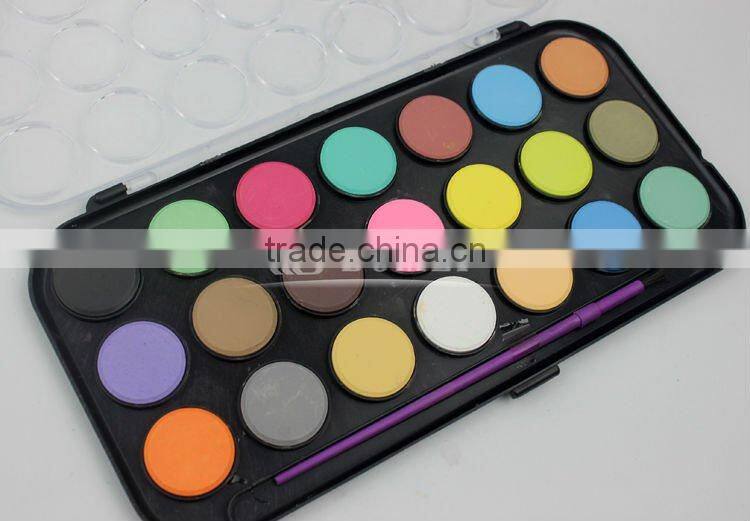 21colours semi dry watercolor paint set