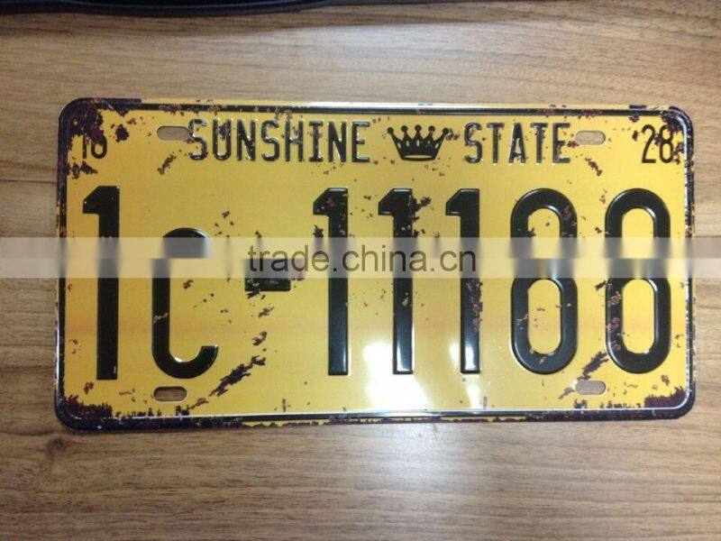 relective aluminum embossed wholesale license plates