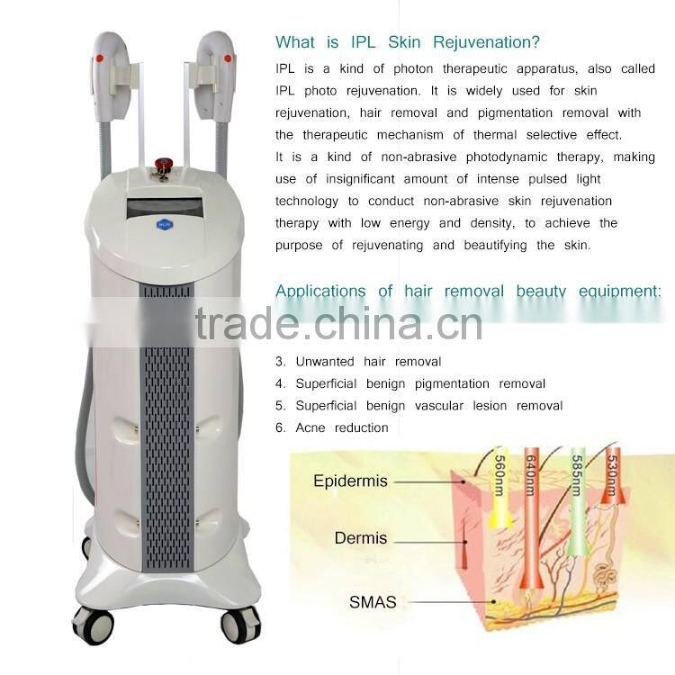 Salon beauty equipment opt/ elight/ ipl shr hair removal machine
