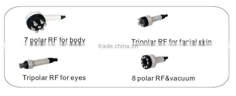 Factory OEM supply CE approved RF thermacool beauty machine with 7 polar rf handle for facial&body skin lifting