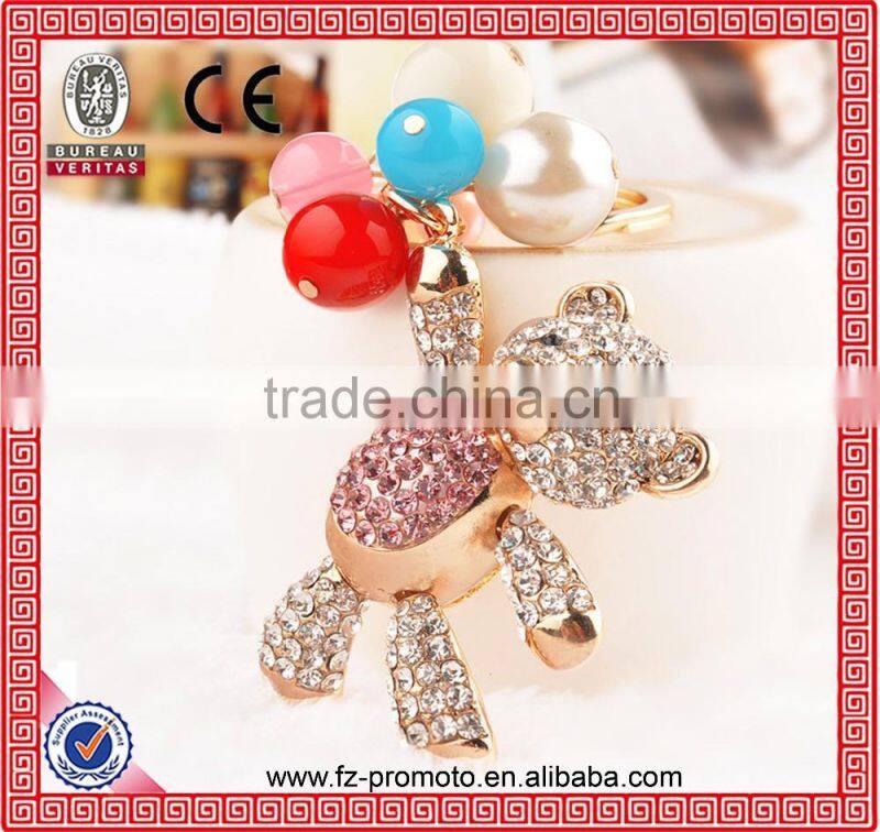 Various Animal Rhinestone Keychain Cute Mouse Shaped keychain
