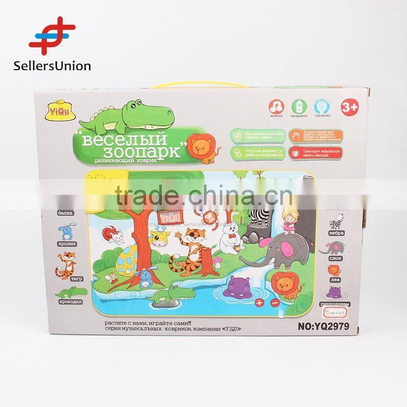 2016 No.1 Yiwu agent hot sale commission sourcing agent Cute musical baby blanket/educational toys