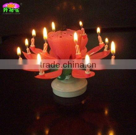 flowering musical birthday candle
