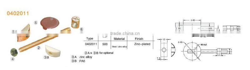 zinc plated steel universal furniture joint connector for furniture hardware