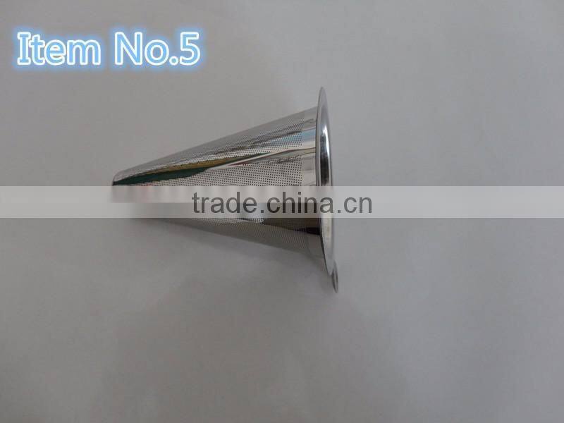 Stainless Steel Cone Coffee Filter maker dripper with stand for 2-4 cups