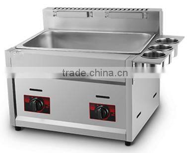 Kitchen Equipment Double Basket Commercial Gas Deep Fryer With Storage Barrel(whatsapp:0086 15039114052)