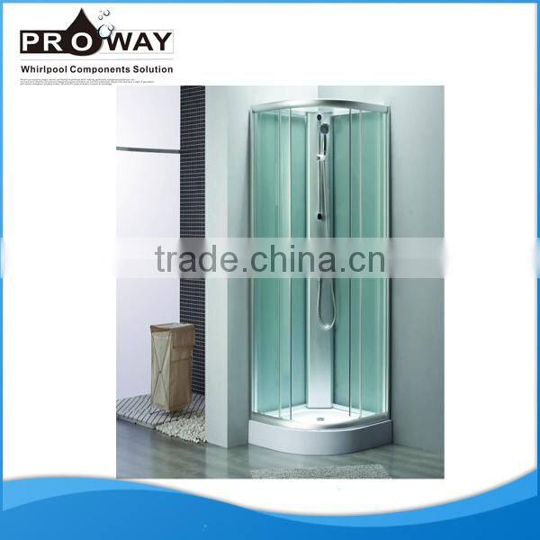 900x900x2000mm White Painted Back Glass Shower Cabin Accessories