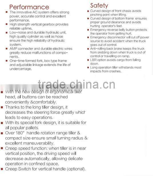 Factory price 1.8T-2.5T Walkie Electric pallet jack