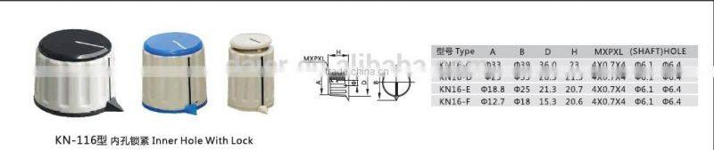 plastic slide potentiometer knob with sharp corner